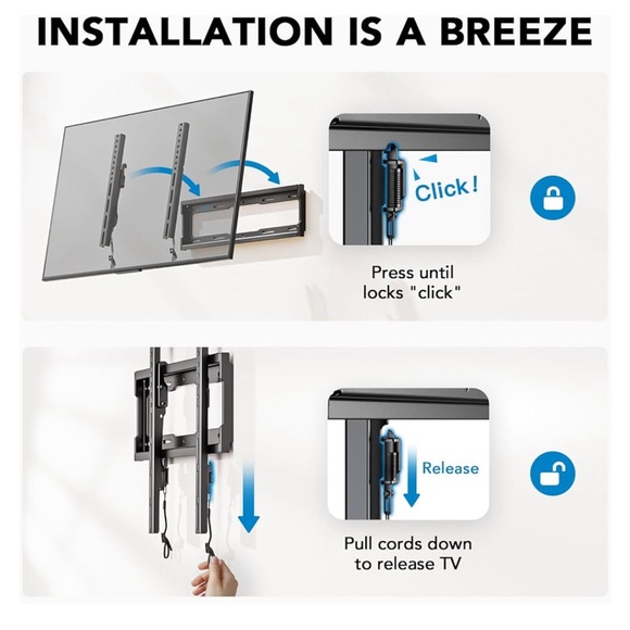 NEW - Tilt TV Wall Mount Bracket Low Profile for Most 23-55 Inch TVs - Picture 3 of 3